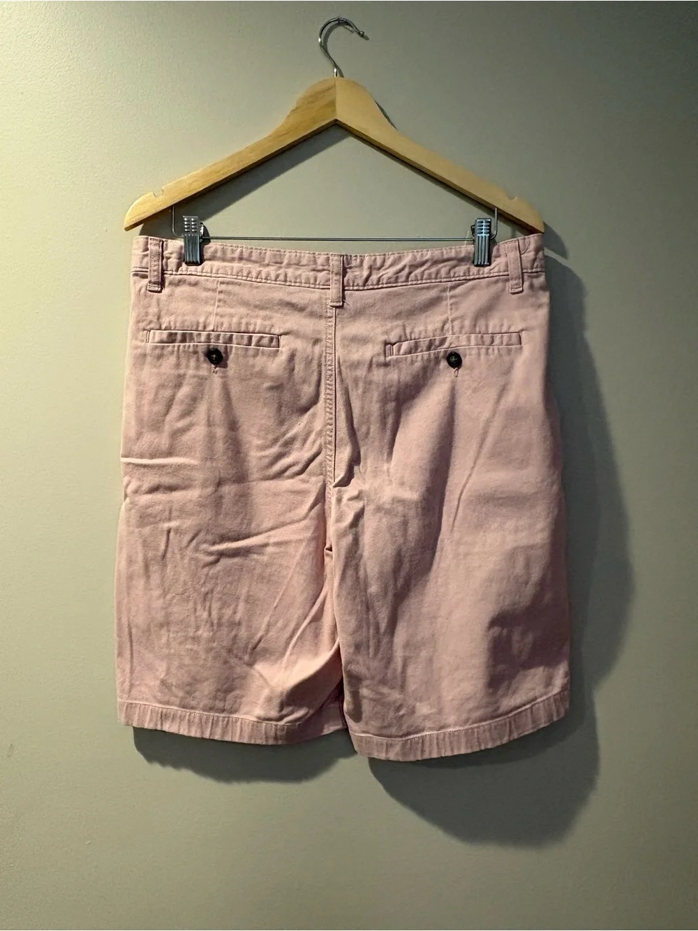 George Men’s Daylily Pink Stretch Flat Front Chino Shorts Size 34